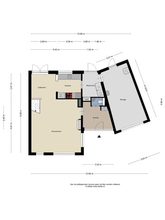 Floorplan - Mahlerlaan 13, 4462 KD Goes