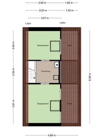 Floorplan - Mahlerlaan 13, 4462 KD Goes