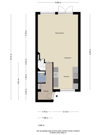 Floorplan - Thorbeckelaan 27, 4463 VA Goes
