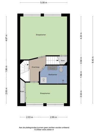 Floorplan - Thorbeckelaan 27, 4463 VA Goes