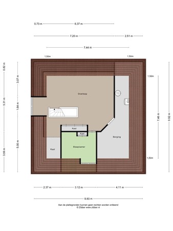Floorplan - Hoofdstraat 12, 4471 AJ Wolphaartsdijk