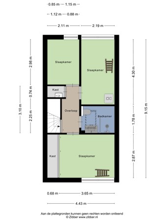 Floorplan - Van Hallstraat 24, 4463 TZ Goes