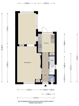 Floorplan - Kamperfoeliestraat 87, 4461 VM Goes