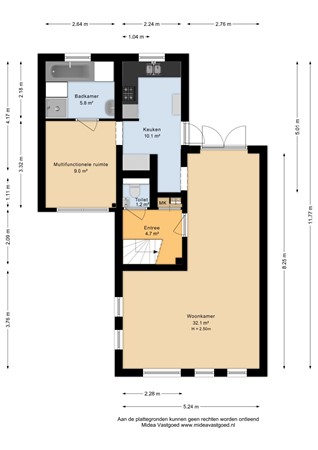 Beslingastate 7, 8926 NG Leeuwarden - Begane grond - 2D.jpg