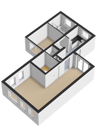Beslingastate 7, 8926 NG Leeuwarden - Begane grond - 3D.png