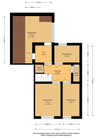 Beslingastate 7, 8926 NG Leeuwarden - Eerste verdieping - 2D.jpg