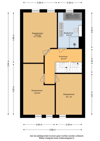 Langesân 142, 8939 DV Leeuwarden - Eerste verdieping - 2D.jpg