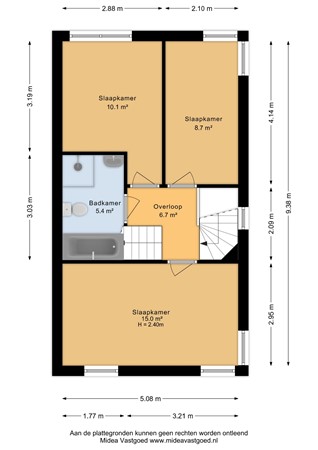 Het Zool 11, 8939 BL Leeuwarden - Eerste verdieping - 2D.jpg