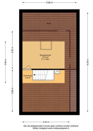 Het Zool 11, 8939 BL Leeuwarden - Tweede verdieping - 2D.jpg