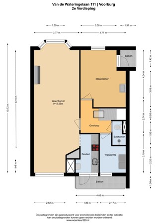 Floorplan - Van de Wateringelaan 111, 2274 CC Voorburg