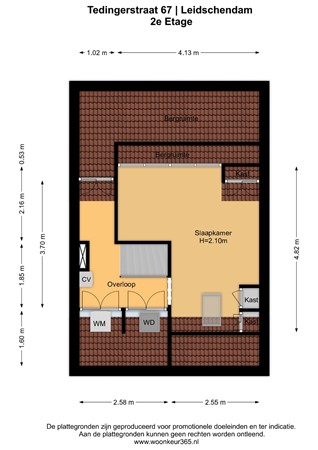 Floorplan - Tedingerstraat 67, 2266 KD Leidschendam