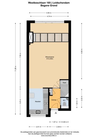 Floorplan - Westboschlaan 185, 2265 GA Leidschendam