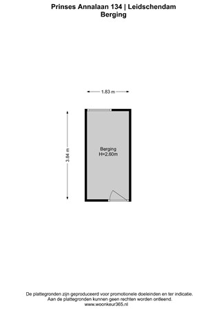 Floorplan - Prinses Annalaan 134, 2263 XR Leidschendam