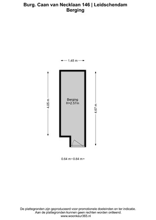 Floorplan - Burgemeester Caan van Necklaan 146, 2262 GR Leidschendam