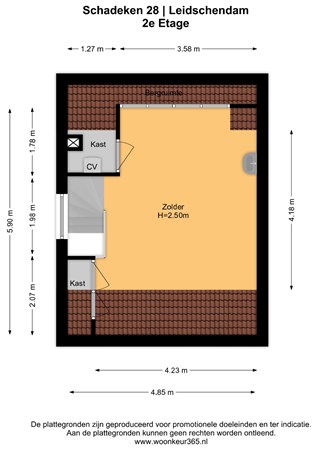 Floorplan - Schadeken 28, 2264 KB Leidschendam