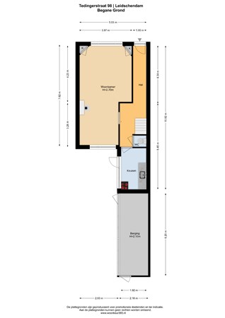 Floorplan - Tedingerstraat 98, 2266 KG Leidschendam