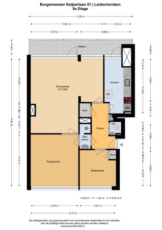 Floorplan - Burgemeester Keijzerlaan 51, 2262 BC Leidschendam