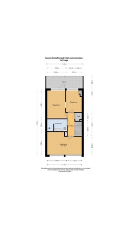 Floorplan - Hannie Schaftstraat 64, 2264 DL Leidschendam