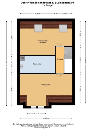 Floorplan - Dokter van Zeelandstraat 22, 2265 BT Leidschendam