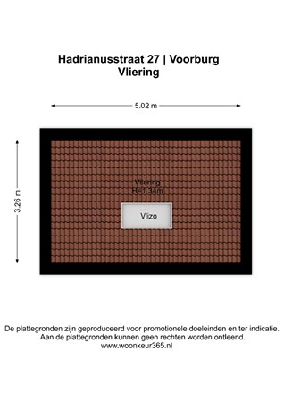 Floorplan - Hadrianusstraat 27, 2275 VD Voorburg