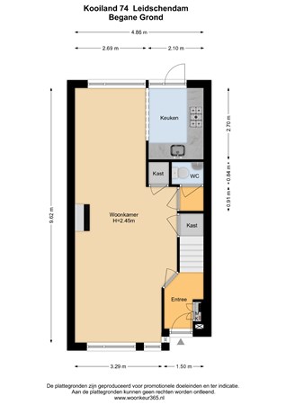 Floorplan - Kooiland 74, 2264 MR Leidschendam