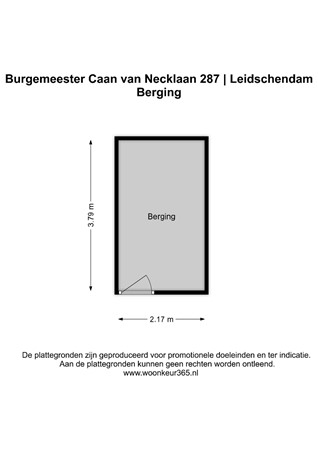 Floorplan - Burgemeester Caan van Necklaan 287, 2262 GK Leidschendam
