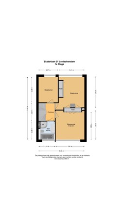 Floorplan - Eksterlaan 21, 2261 EK Leidschendam