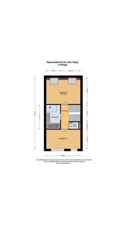 Floorplan - Spaarwaterhof 24, 2593 RS The Hague