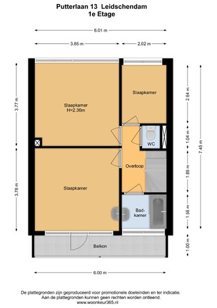 Floorplan - Putterlaan 13, 2261 EM Leidschendam