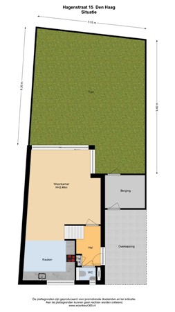 Floorplan - Hagenstraat 15, 2497 BB Den Haag