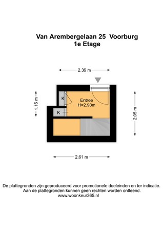 Floorplan - Van Arembergelaan 25, 2274 BN Voorburg