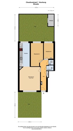 Floorplan - Claudiusstraat 1, 2275 CV Voorburg