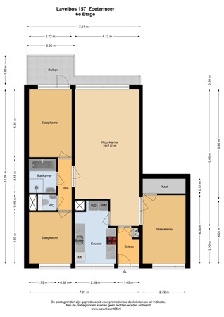 Floorplan - Laveibos 157, 2715 RJ Zoetermeer