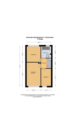 Floorplan - Alexander Adamskistraat 1, 2251 RT Voorschoten
