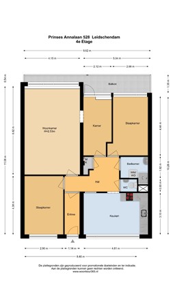 Floorplan - Prinses Annalaan 528, 2263 XZ Leidschendam