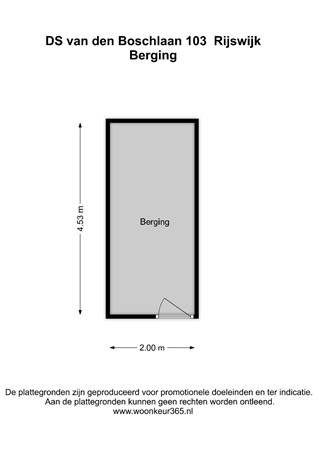 Floorplan - Ds van den Boschlaan 103, 2286 PD Rijswijk