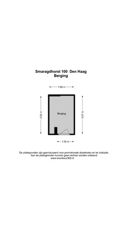 Floorplan - Smaragdhorst 100, 2592 RS Den Haag