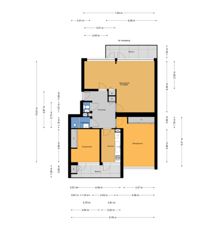 Floorplan - Burgemeester Keijzerlaan 52, 2262 BK Leidschendam