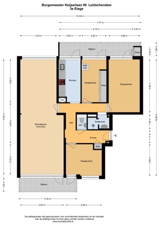 Floorplan - Burgemeester Keijzerlaan 96, 2262 BL Leidschendam