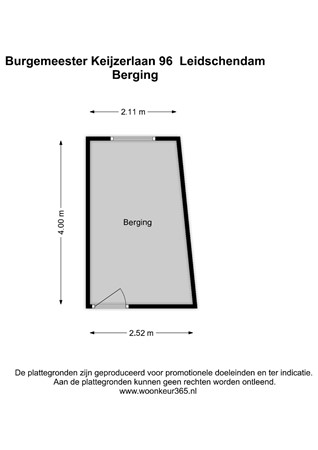 Floorplan - Burgemeester Keijzerlaan 96, 2262 BL Leidschendam