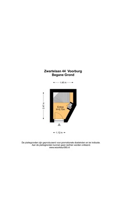Floorplan - Zwartelaan 44, 2271 BS Voorburg
