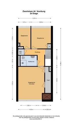 Floorplan - Zwartelaan 44, 2271 BS Voorburg
