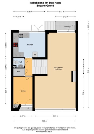 Floorplan - Isabellaland 19, 2591 RX The Hague