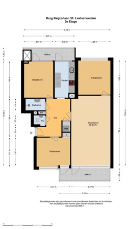 Floorplan - Burgemeester Keijzerlaan 30, 2262 BJ Leidschendam