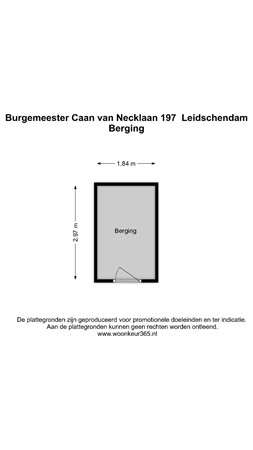 Floorplan - Burgemeester Caan van Necklaan 197, 2262 GH Leidschendam