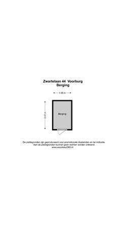 Floorplan - Zwartelaan 44, 2271 BS Voorburg