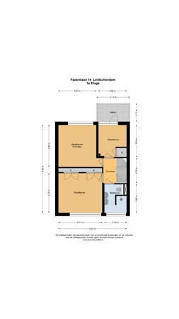 Floorplan - Fazantlaan 14, 2261 BT Leidschendam