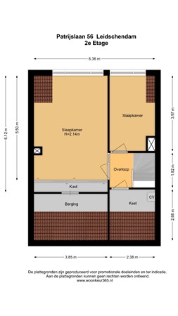 Floorplan - Patrijslaan 56, 2261 EE Leidschendam