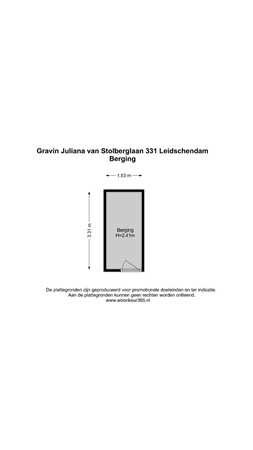 Floorplan - Gravin Juliana van Stolberglaan 331, 2263 AN Leidschendam