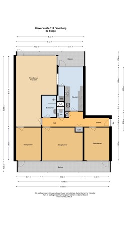 Floorplan - Klaverweide 112, 2272 BW Voorburg